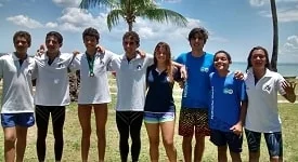 Atletas de natação dão show nas águas de Inema