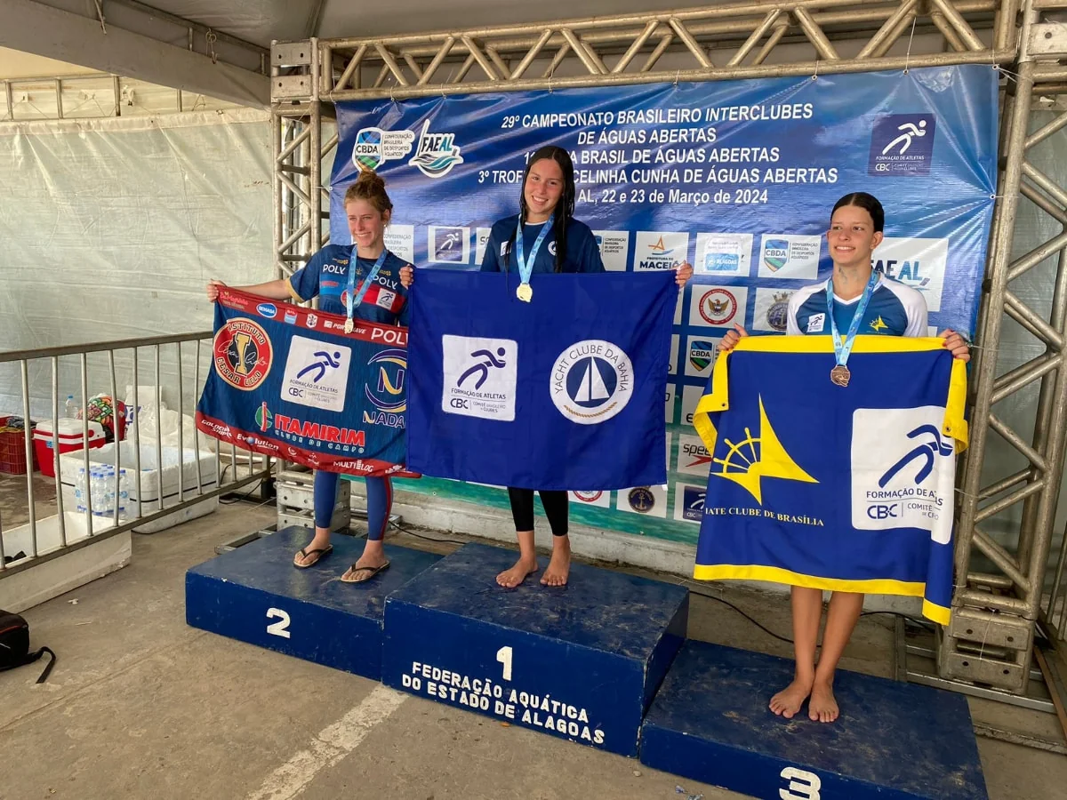 Nadadores do YCB Lizian Sobral e Marcus Carmo ganham medalhas de bronze na 1ª etapa do Campeonato Brasileiro Interclubes